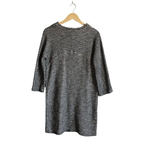 Massimo Dutti Shift Dress Medium Black & White Tweed - Picture 5 of 15